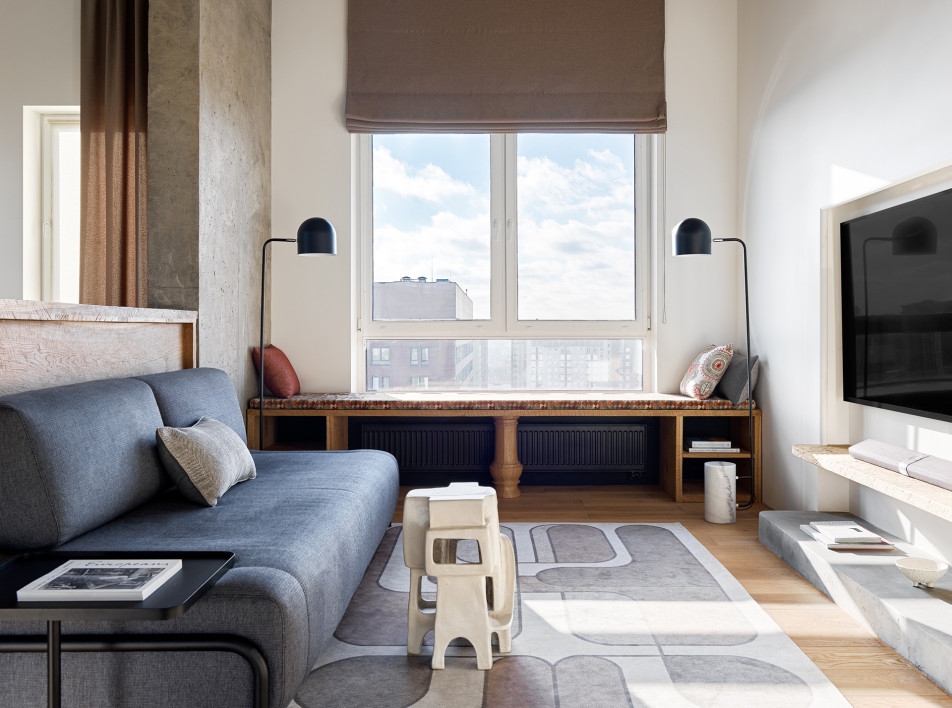 Hills Design: минималистская квартира с яркими акцентами 76 кв. метров